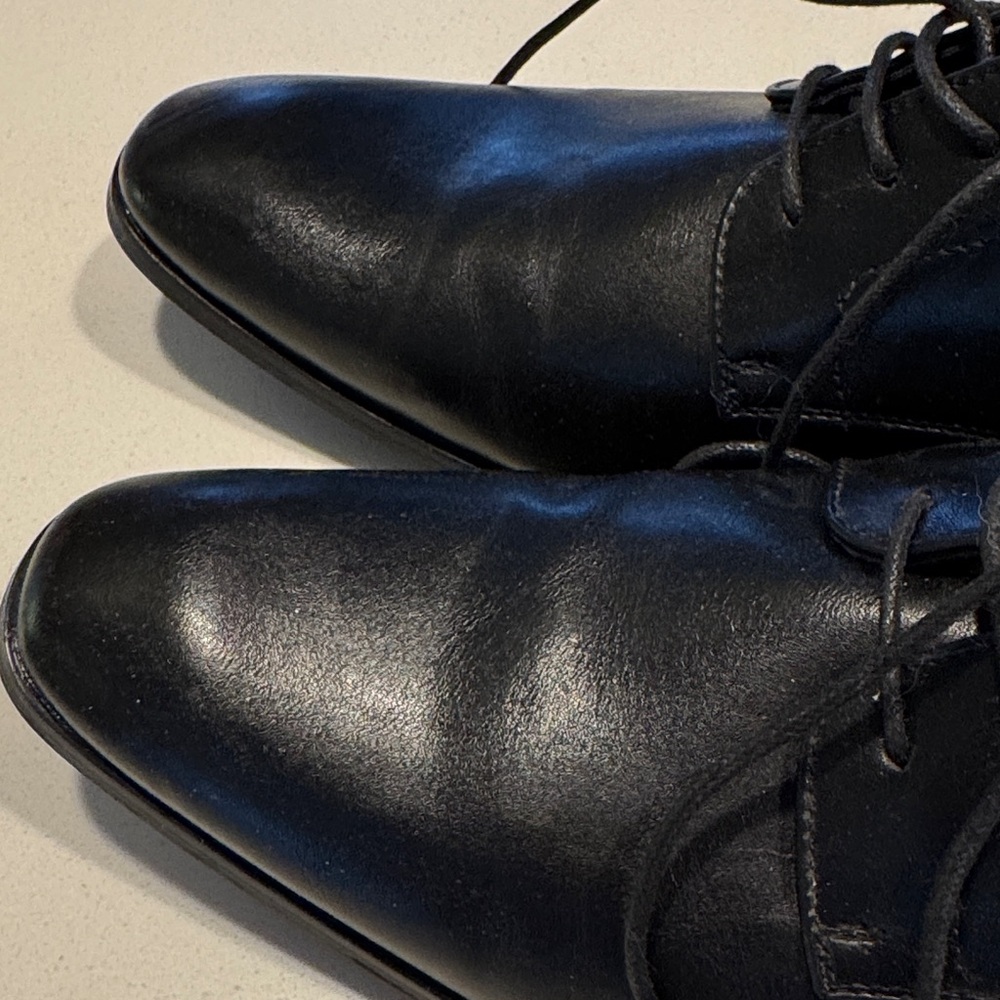 Amazon Essentials Black Leather Derbys - image 4